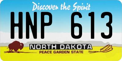 ND license plate HNP613