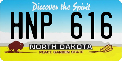 ND license plate HNP616