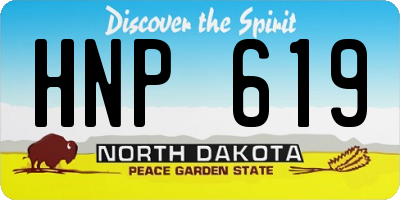 ND license plate HNP619