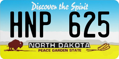 ND license plate HNP625