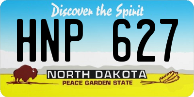 ND license plate HNP627