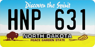 ND license plate HNP631