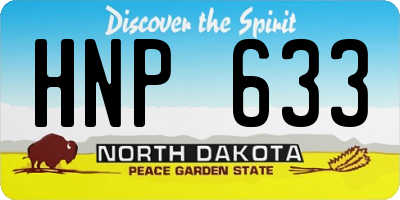 ND license plate HNP633