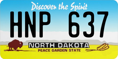 ND license plate HNP637