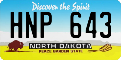 ND license plate HNP643