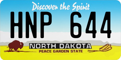 ND license plate HNP644