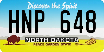 ND license plate HNP648