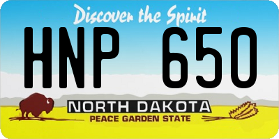 ND license plate HNP650