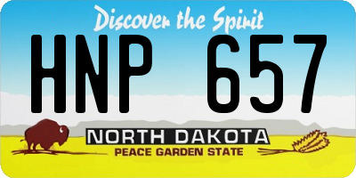 ND license plate HNP657