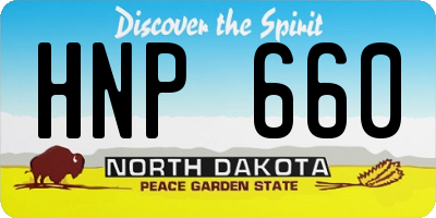 ND license plate HNP660