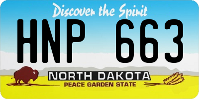 ND license plate HNP663