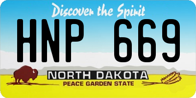 ND license plate HNP669