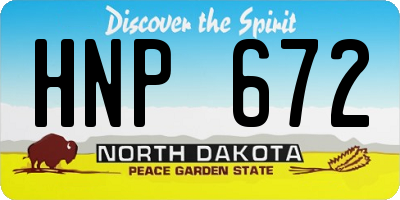 ND license plate HNP672