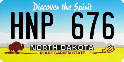 ND license plate HNP676