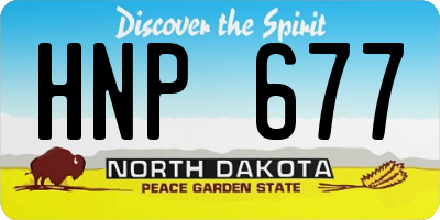 ND license plate HNP677