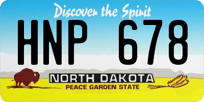 ND license plate HNP678