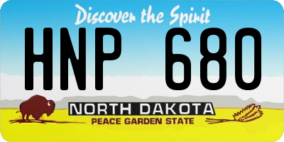 ND license plate HNP680