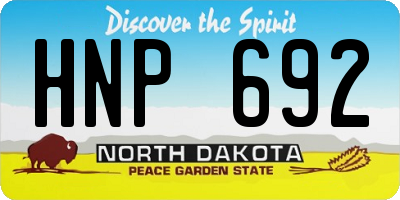 ND license plate HNP692