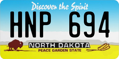ND license plate HNP694