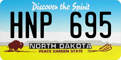 ND license plate HNP695