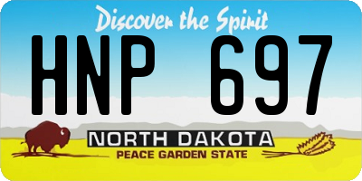 ND license plate HNP697
