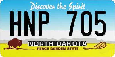 ND license plate HNP705