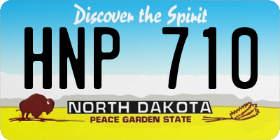 ND license plate HNP710