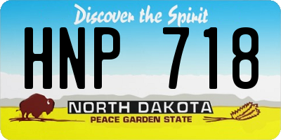ND license plate HNP718