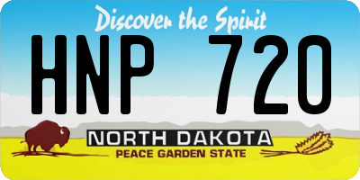 ND license plate HNP720