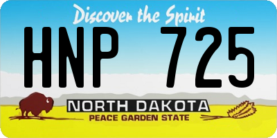 ND license plate HNP725