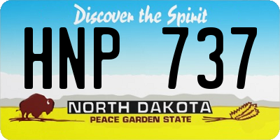 ND license plate HNP737