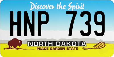 ND license plate HNP739
