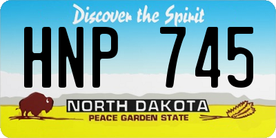 ND license plate HNP745