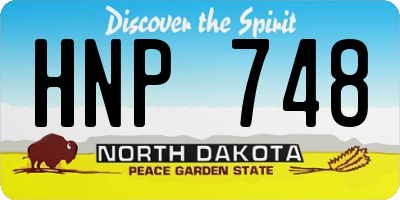 ND license plate HNP748