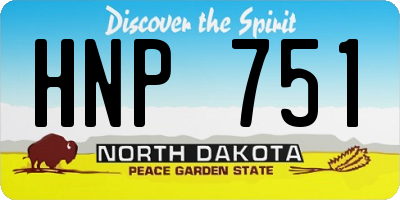 ND license plate HNP751