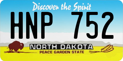 ND license plate HNP752