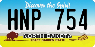 ND license plate HNP754
