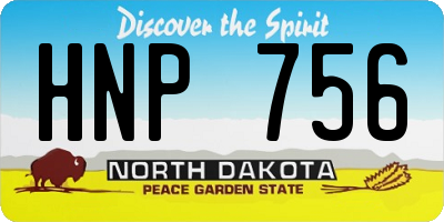 ND license plate HNP756