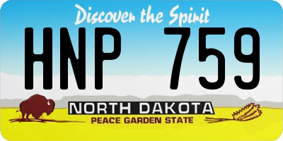 ND license plate HNP759