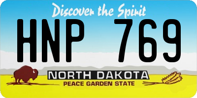 ND license plate HNP769