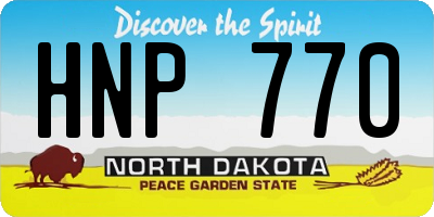 ND license plate HNP770