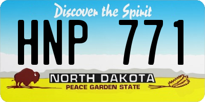ND license plate HNP771