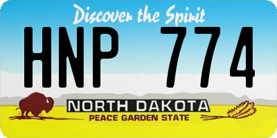 ND license plate HNP774