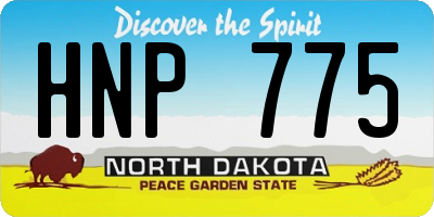 ND license plate HNP775