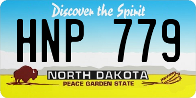 ND license plate HNP779