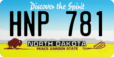 ND license plate HNP781