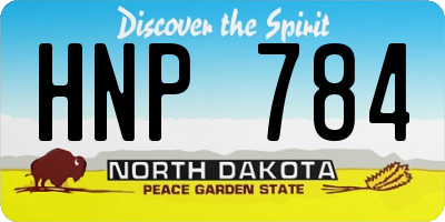 ND license plate HNP784