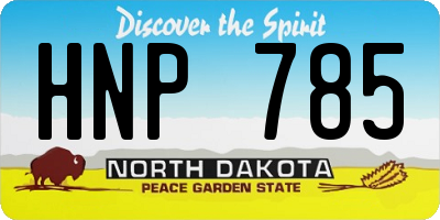 ND license plate HNP785