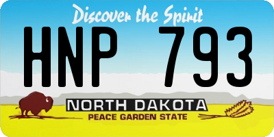 ND license plate HNP793