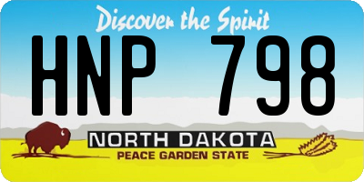 ND license plate HNP798